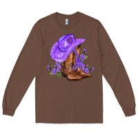 Chestnut purple cowgirl  and roses Long Sleeve Tee - AdoDesignShop