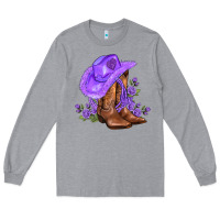 Purple Cowgirl  And Roses Long Sleeve Tee | Teevron