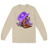 Mushroom purple cowgirl  and roses Long Sleeve Tee - AdoDesignShop