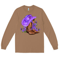 Toasted Coconut purple cowgirl  and roses Long Sleeve Tee - AdoDesignShop