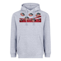 Heather Grey american flag lips 16oz libbey cup Heavyweight Hoodie - HRA Design Shop