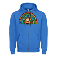 True Royal reindeer rainbow christmas Zipper Hoodie - RanaPortraitStore