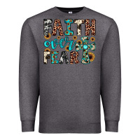 Charcoal Heather faith over fear Premium Sweatshirt - JahusDesignShop