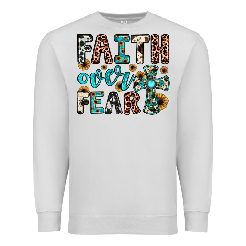 Faith Over Fear Premium Sweatshirt by JahusDesignShop | Teevron