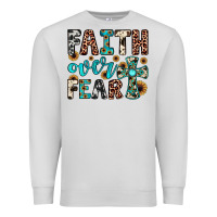 Dove Grey faith over fear Premium Sweatshirt - JahusDesignShop