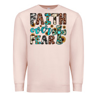 Pale Pink faith over fear Premium Sweatshirt - JahusDesignShop