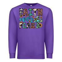 Purple faith over fear Premium Sweatshirt - JahusDesignShop