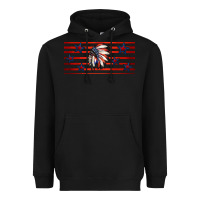 Black patriotic native american headdress 16oz libbey cup Heavyweight Hoodie - HRA Design Shop