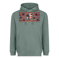 Sage patriotic native american headdress 16oz libbey cup Heavyweight Hoodie - HRA Design Shop