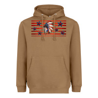 Toasted Coconut patriotic native american headdress 16oz libbey cup Heavyweight Hoodie - HRA Design Shop