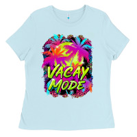 Baby Blue vacay mode Ladies Tee - BarkalooDesign