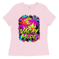 Bubblegum Pink vacay mode Ladies Tee - BarkalooDesign