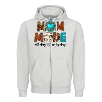 Dove Grey mom mode all day every day Zipper Hoodie - texasbilliewilder