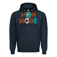 Navy mom mode all day every day Zipper Hoodie - texasbilliewilder