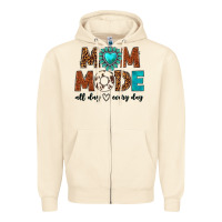 Sandshell mom mode all day every day Zipper Hoodie - texasbilliewilder