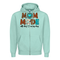 Seafoam mom mode all day every day Zipper Hoodie - texasbilliewilder