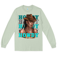 Matcha howdy howdy black girl Long Sleeve Tee - texasbilliewilder