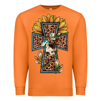 Carrot leopard cross  sunflower Premium Sweatshirt - JahusDesignShop
