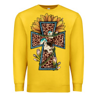 Lemon leopard cross  sunflower Premium Sweatshirt - JahusDesignShop