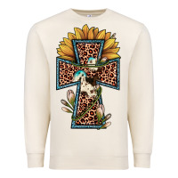 Sandshell leopard cross  sunflower Premium Sweatshirt - JahusDesignShop