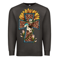 Smoke leopard cross  sunflower Premium Sweatshirt - JahusDesignShop