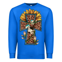 True Royal leopard cross  sunflower Premium Sweatshirt - JahusDesignShop
