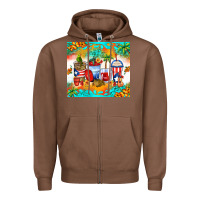 Chestnut puerto rico coffee cups Zipper Hoodie - Zillion Design Studio