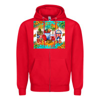 Puerto Rico Coffee Cups Zipper Hoodie | Teevron