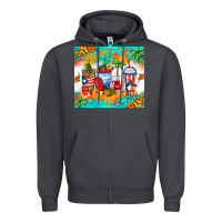 Smoke puerto rico coffee cups Zipper Hoodie - Zillion Design Studio