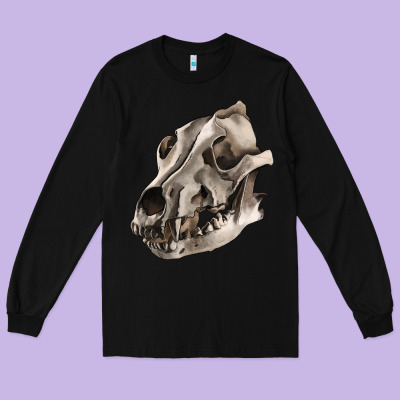 Long Sleeve Tee Wolf skull