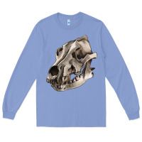 Colony Blue Wolf skull Long Sleeve Tee - RanaPortraitStore