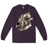Plum Wolf skull Long Sleeve Tee - RanaPortraitStore