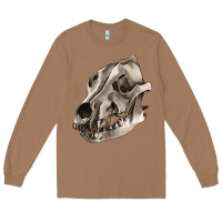 Toasted Coconut Wolf skull Long Sleeve Tee - RanaPortraitStore