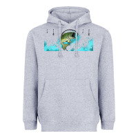 Jumping Bass Fishing 16oz Libbey Cup Heavyweight Hoodie | Teevron