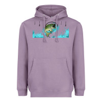 Lavender jumping bass fishing 16oz libbey cup Heavyweight Hoodie - HRA Design Shop