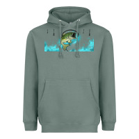 Sage jumping bass fishing 16oz libbey cup Heavyweight Hoodie - HRA Design Shop