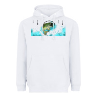 White jumping bass fishing 16oz libbey cup Heavyweight Hoodie - HRA Design Shop