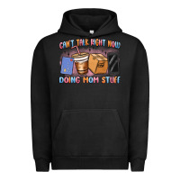 Pigment Black can't talk right now doing mom stuff Urban Hoodie - MaliasSmallBusiness