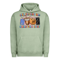 Pigment Oil Green can't talk right now doing mom stuff Urban Hoodie - MaliasSmallBusiness