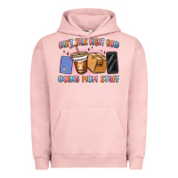 Pigment Salmon can't talk right now doing mom stuff Urban Hoodie - MaliasSmallBusiness