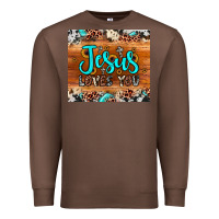 Chestnut jesus loves you Premium Sweatshirt - JahusDesignShop