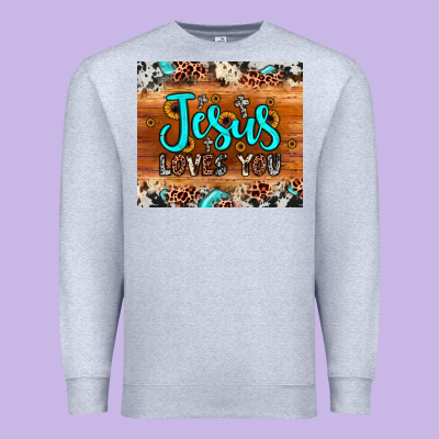 Jesus Loves You Premium Sweatshirt Designed By Jahusdesignshop