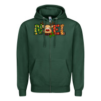 Sports Green reindeer noel christmas Zipper Hoodie - RanaPortraitStore