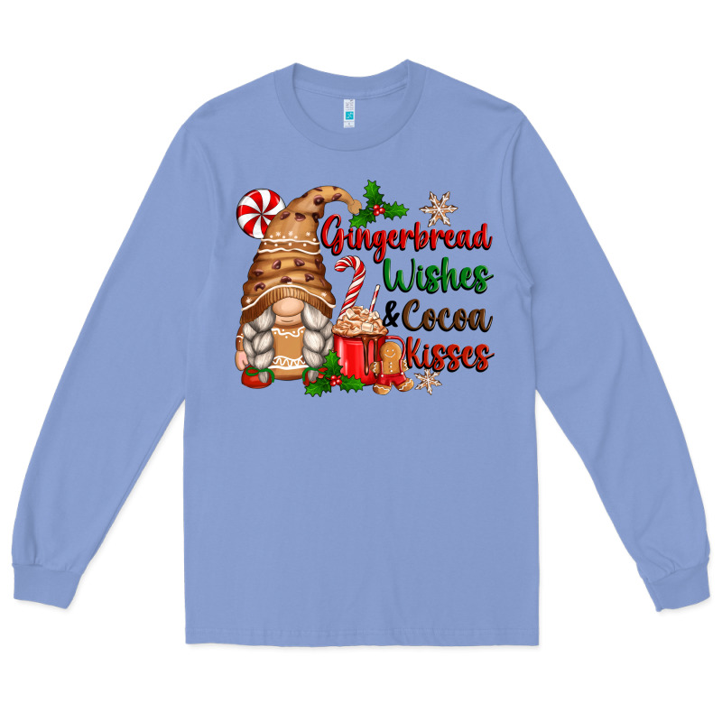 Gingerbread Wishes And Cocoa Kisses Long Sleeve Tee by Zillion Design Studio | Teevron