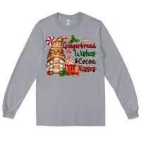 Heather Grey gingerbread wishes and cocoa kisses Long Sleeve Tee - Zillion Design Studio