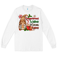 White gingerbread wishes and cocoa kisses Long Sleeve Tee - Zillion Design Studio