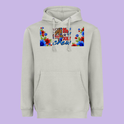 Floral 4th Of July Crew 16oz Libbey Cup Heavyweight Hoodie Designed By Hra Design Shop