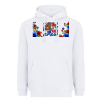 White floral 4th of july crew 16oz libbey cup Heavyweight Hoodie - HRA Design Shop