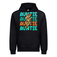 Black auntıe with lightning bolt Urban Hoodie - MaliasSmallBusiness