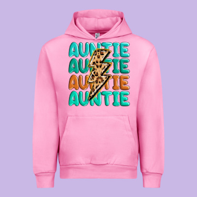 Auntıe With Lightning Bolt Urban Hoodie Designed By Maliassmallbusiness